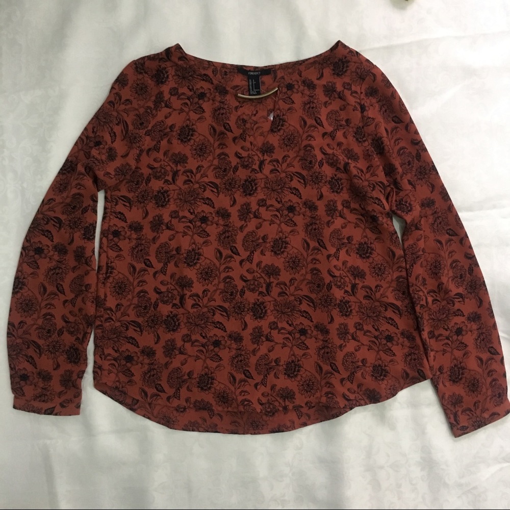 Forever 21 floral patterned blouse